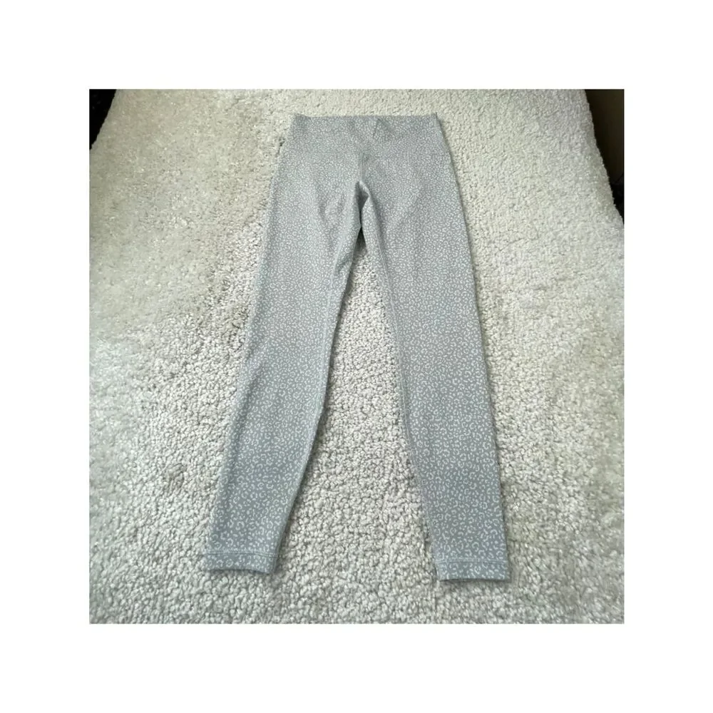 Lululemon Wunder Train Hi Rise Tight Leopard Daisy Starlight Gray Womens 10